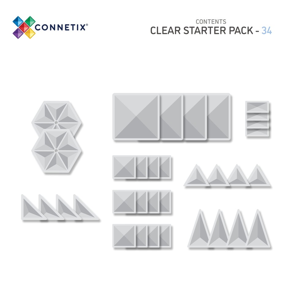 Connetix - Starter Pack - magnetsæt 34 dele - (CT-C-00034-ST)