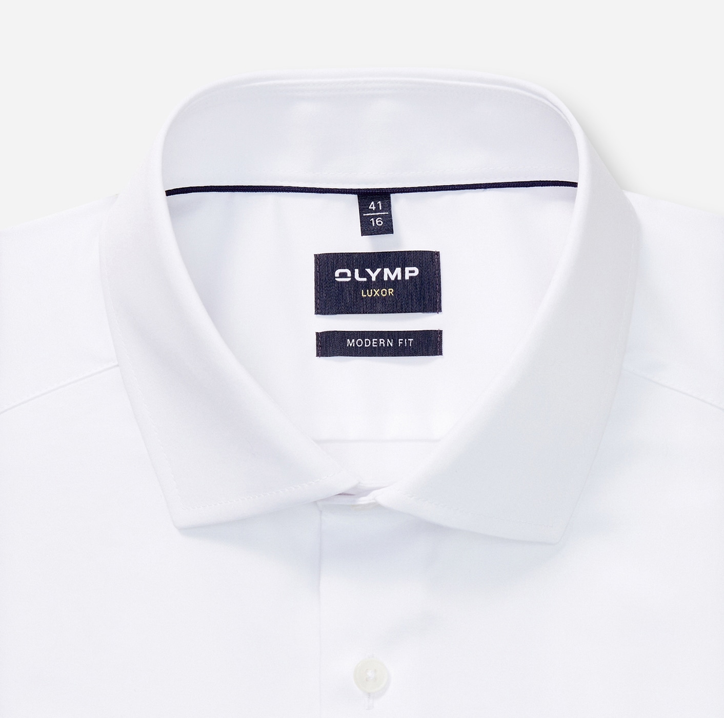 OLYMP Langarmhemd »Luxor modern fit«, unifarben, Global-Kentkragen, Businesshemd, modern fit