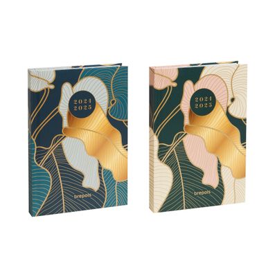 Agenda de poche Floral&Leaves - 1 semaine sur 2 pages - 9 x 16 cm - 2 modèles disponibles - Brepols
