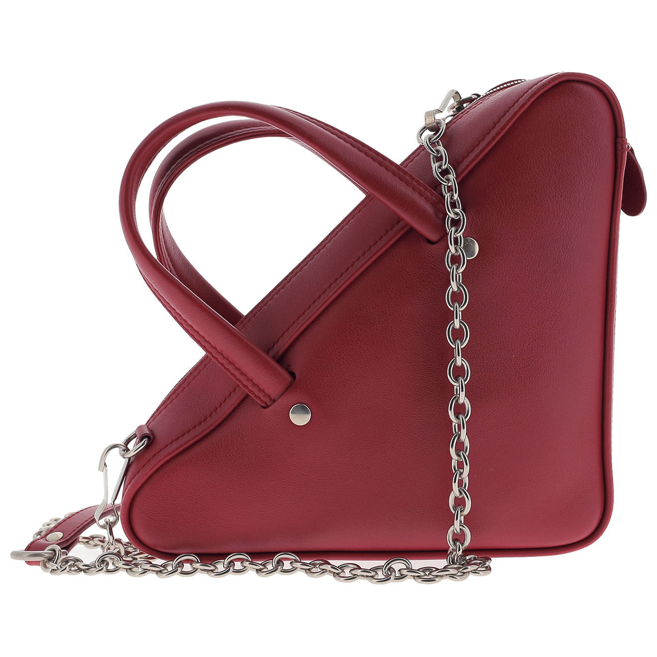 Balenciaga Sac bandoulière en Cuir Triangle framboise - Parfait état - Longueur 26 cm