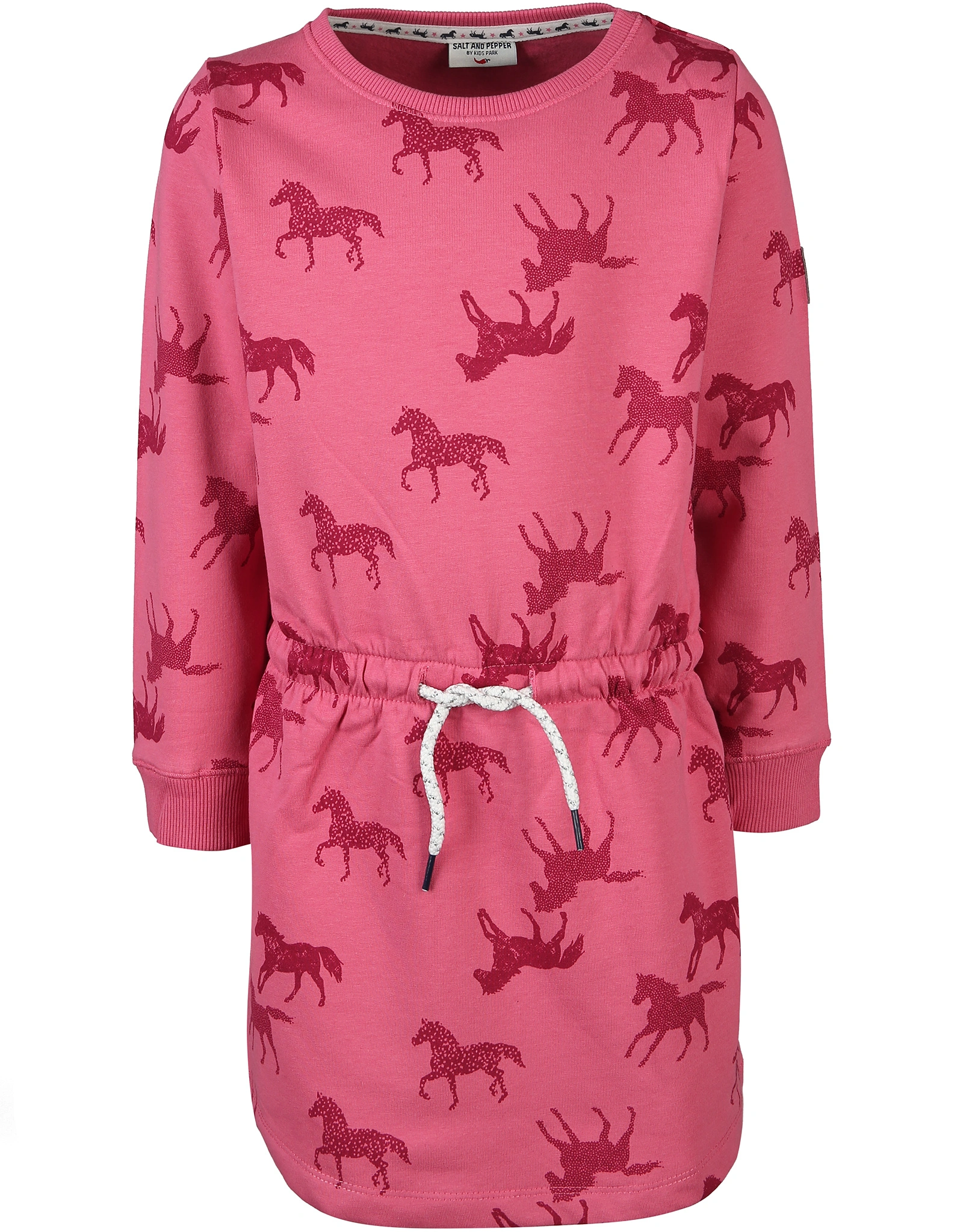 Langarm-Kleid HORSES AOP in pearl pink
