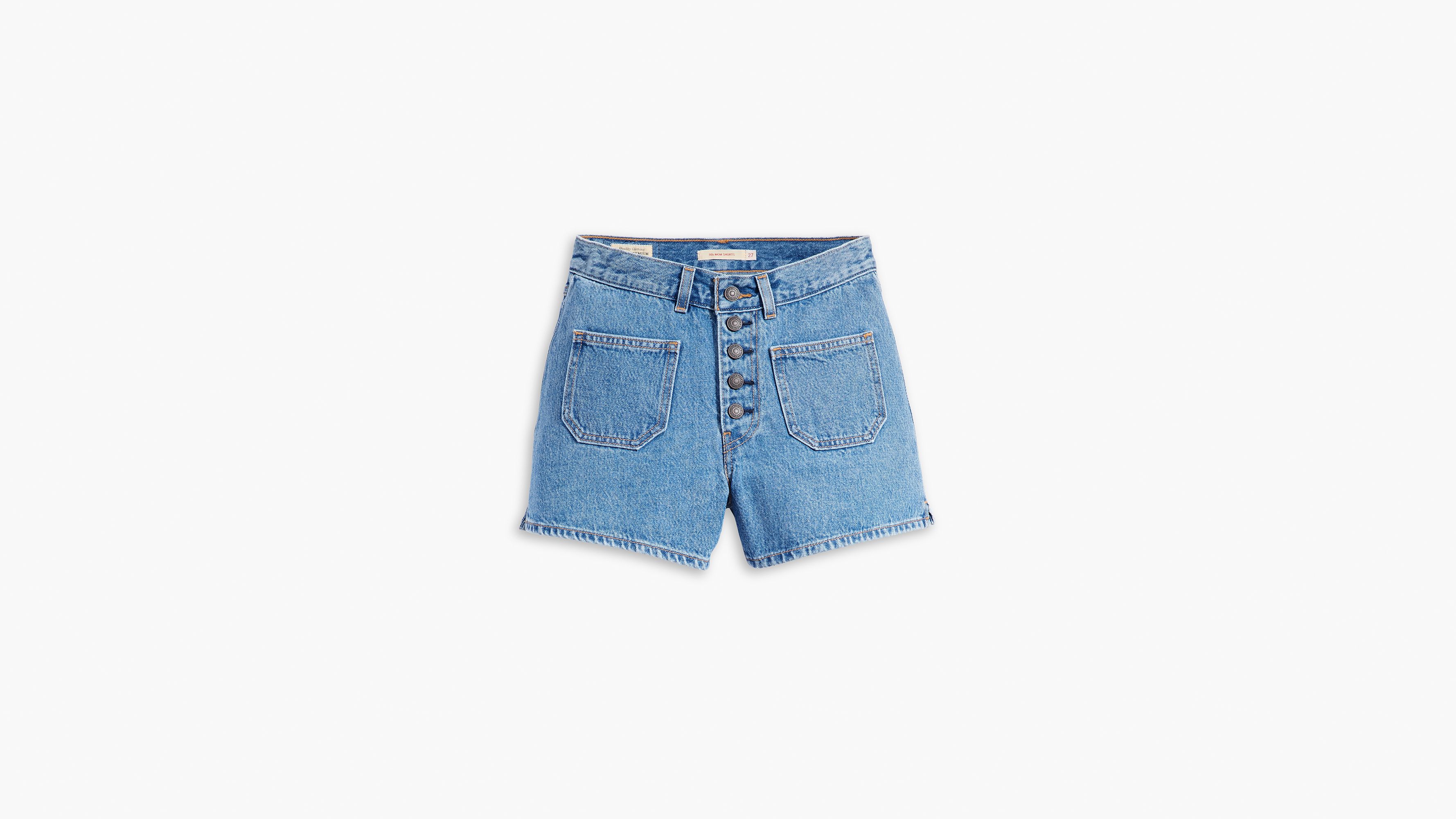 Short Mom ’80 poche plaquée - In Patches Short - Bleu