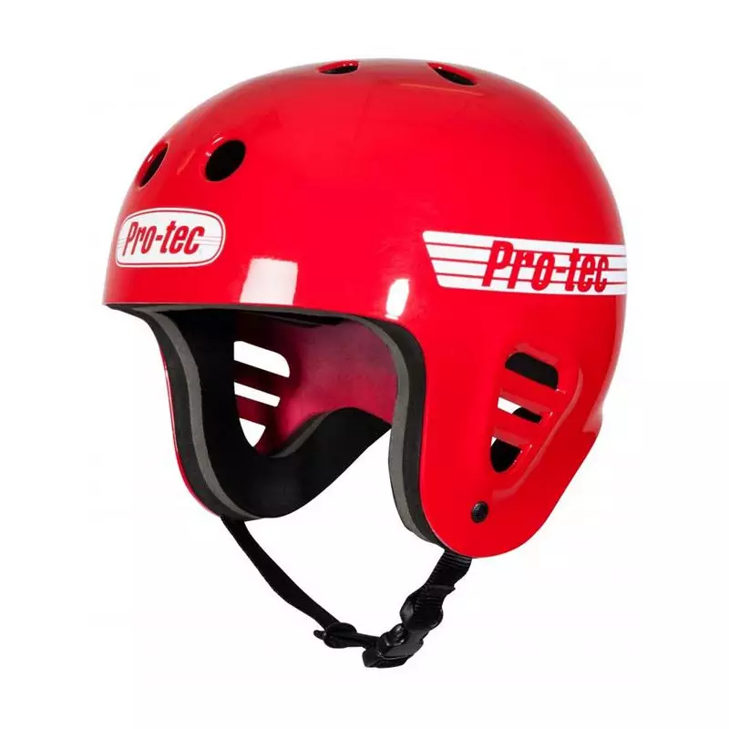 Casque Wakeboard, Kitesurf et Windsurf PRO-TEC FullCut Water Gloss Red