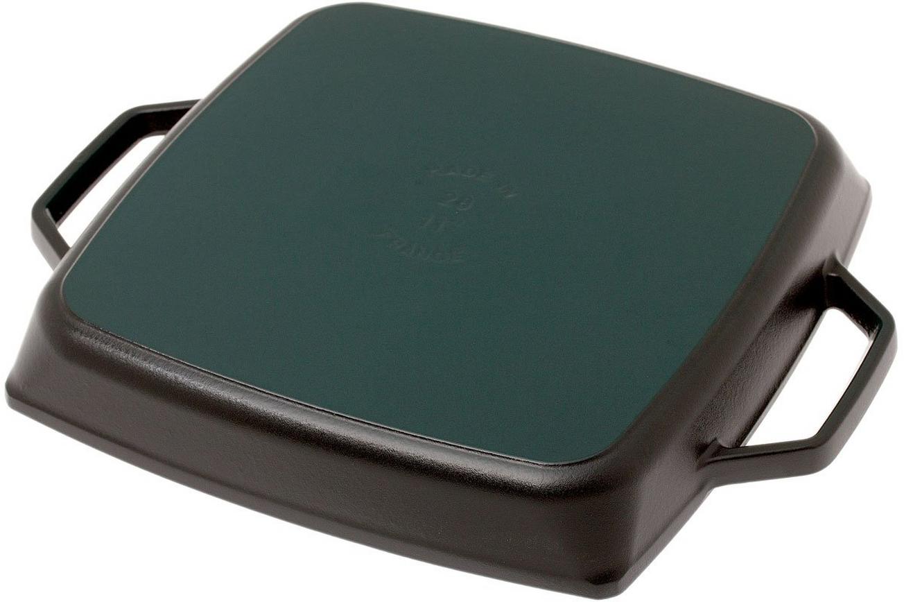 Staub grillpan 28cm vierkant, zwart
