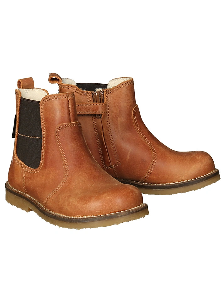 Chelsea-Boots CAJA gefüttert in hellbraun