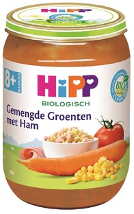 HiPP 8M  Gemengde Groenten met Ham 190GR