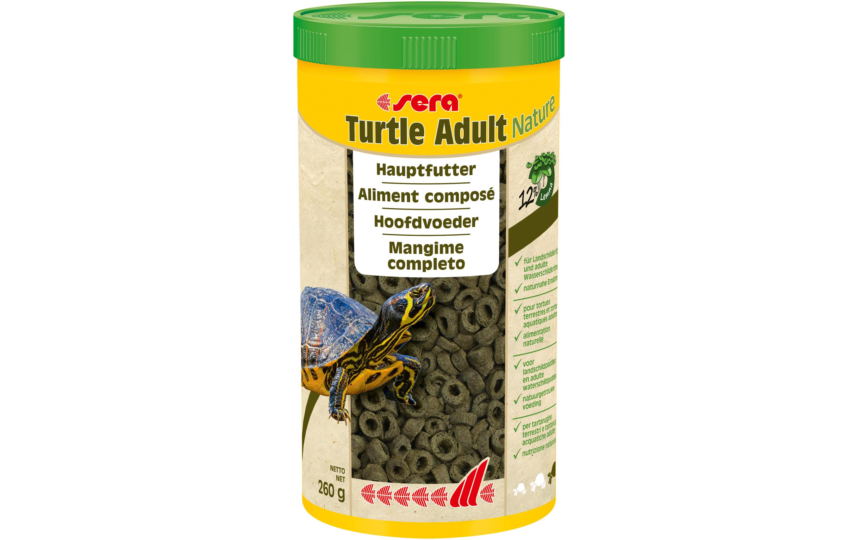 Hauptfutter Turtle Adult Nature, 1000 ml, 260gAlleinfuttermittel für Landschildkröten und adulte Wasserschildkröten