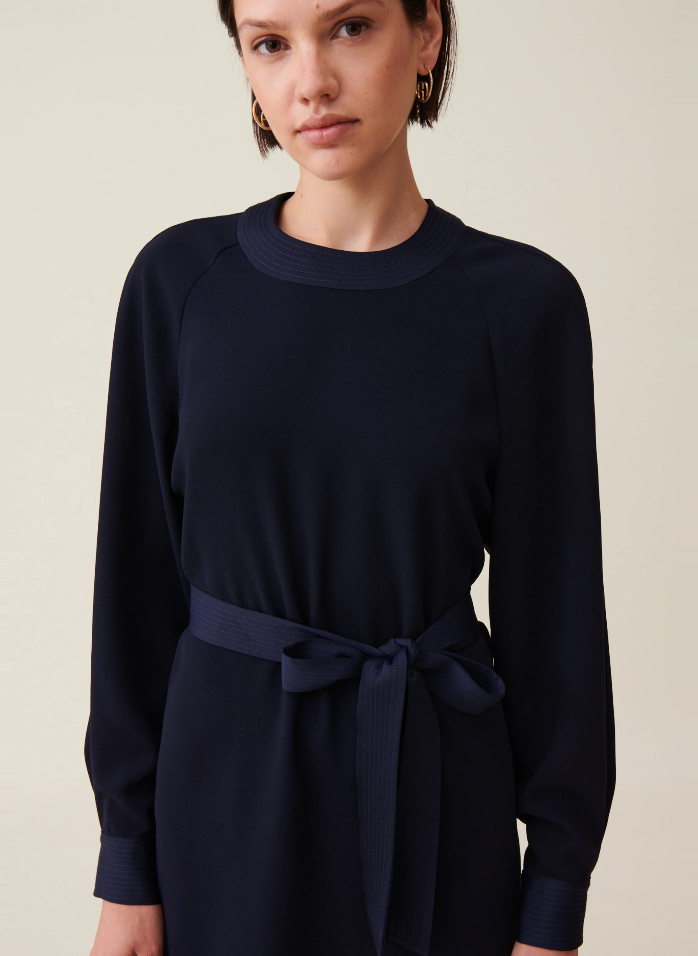 Robe babydoll ceinturée | Bleu