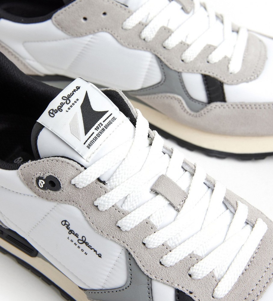Tênis Pepe Jeans Brit Reflect M de couro branco