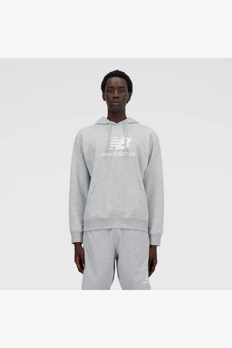 New Balance Sport Essentials Stacked Logo French Terry Herren Hoodie