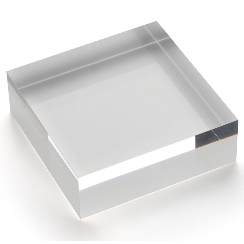 Deflecto Acrylblock, 7.5 x 7.5 x 2.5 cm, transparent