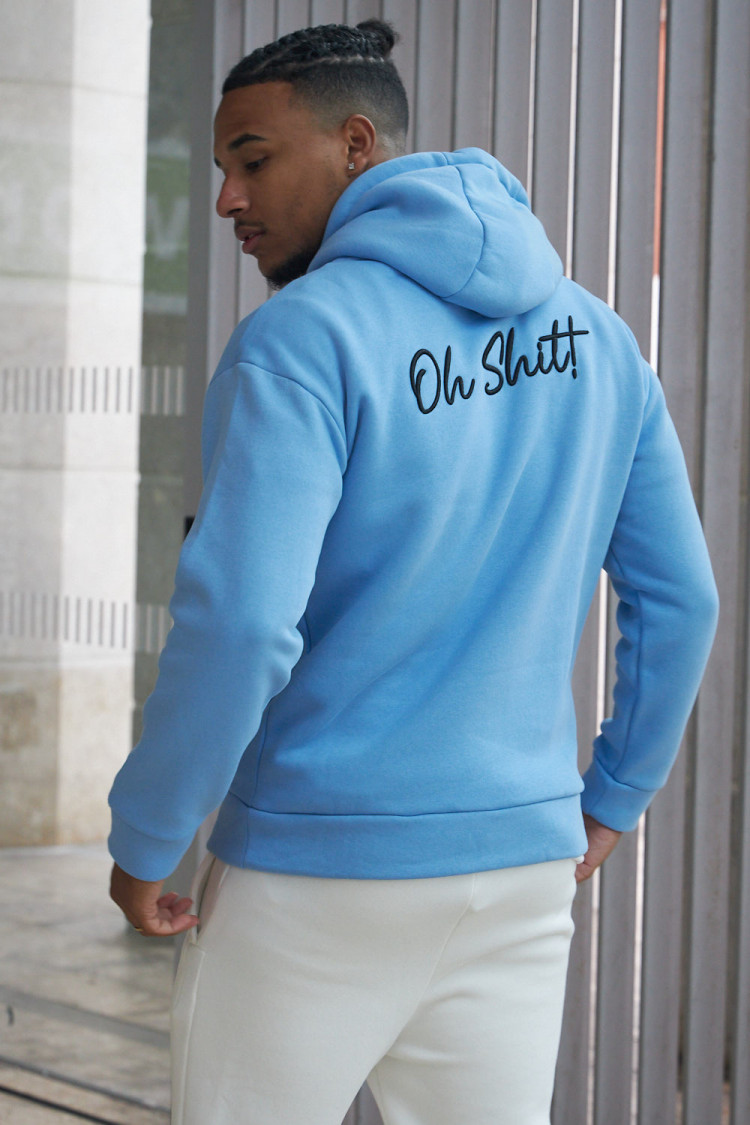 Sweat à capuche bleu 