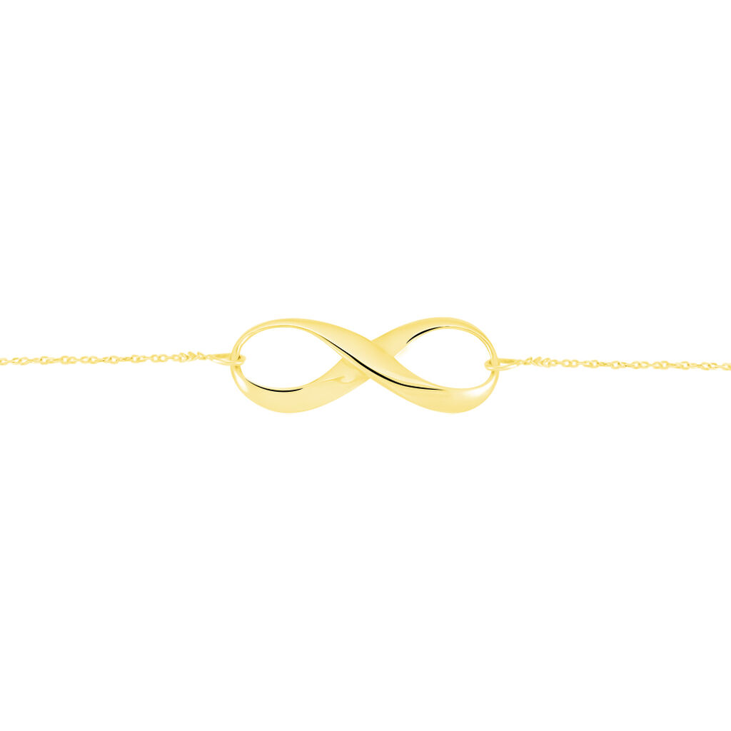 Bracelet Infini Huit Or Jaune