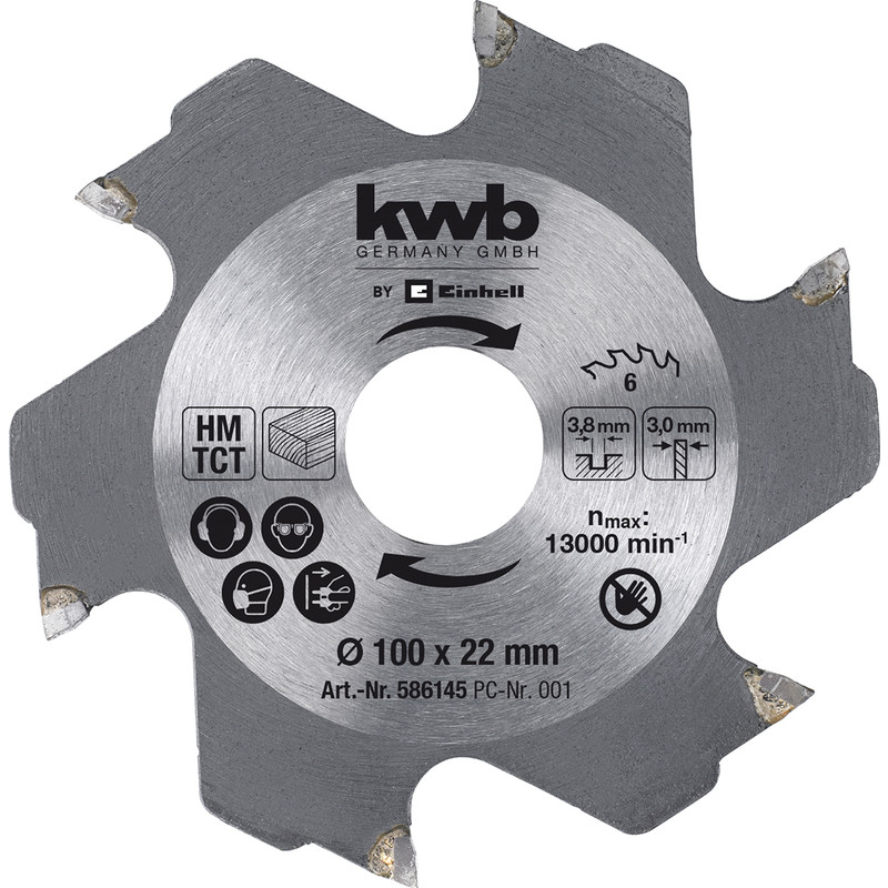 Einhell freesblad 100x22x3,8mm 6T