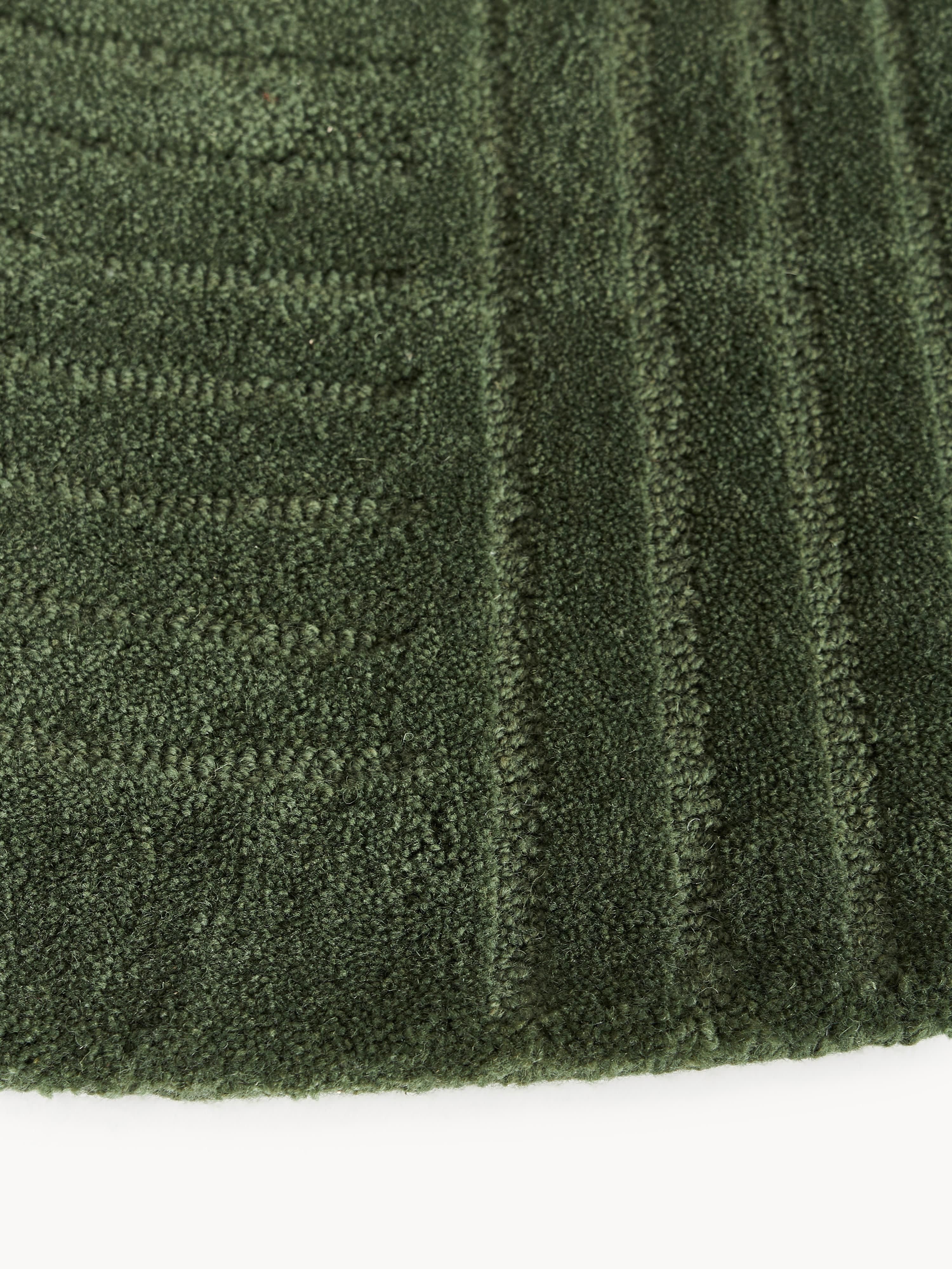 Rond wollen vloerkleed Mason, handgetuft