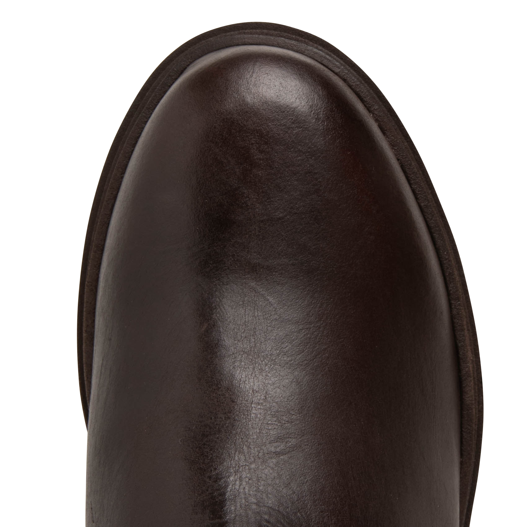 Bottines Chelsea crantées en cuir | Marron