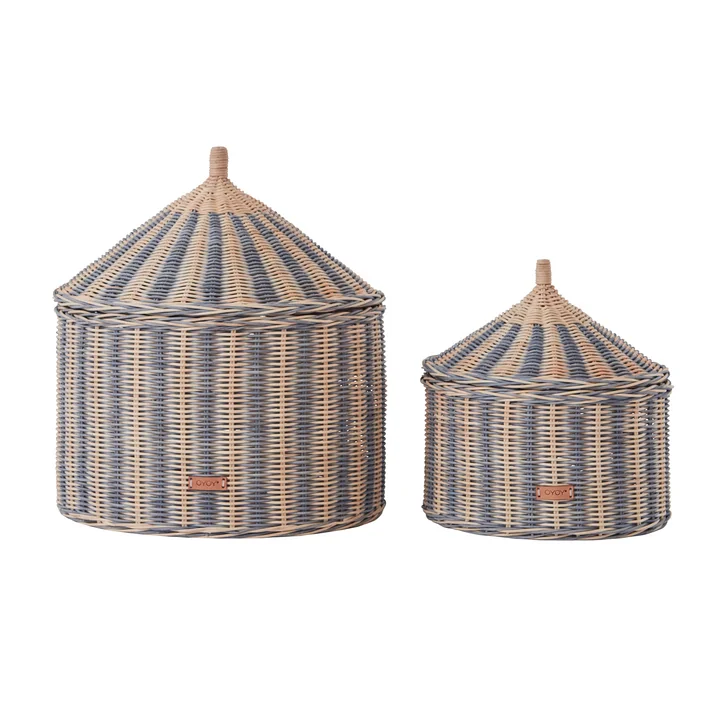 OYOY - Circus Aufbewahrungskorb, blau (2er-Set)