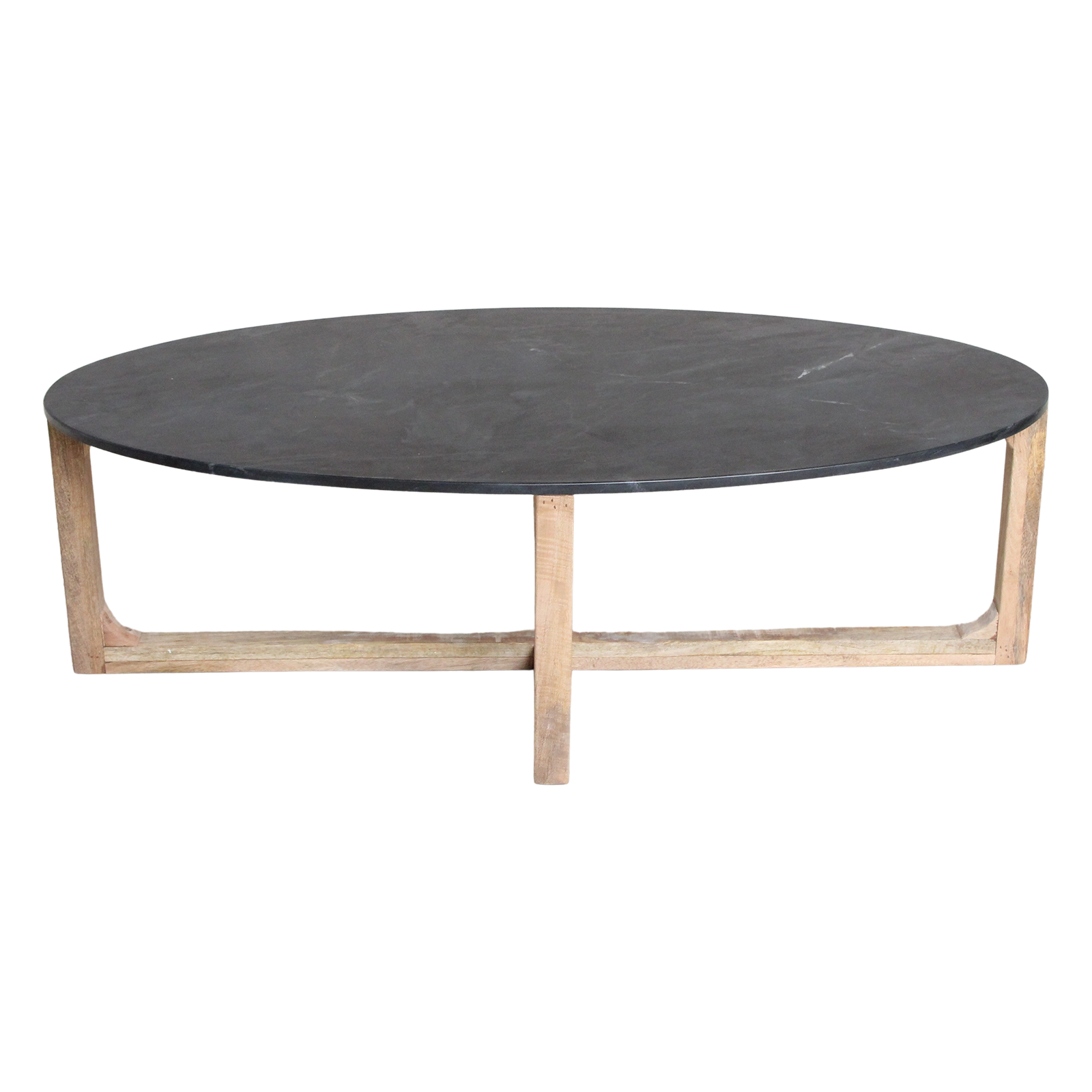Salontafel Marmer Ovaal Zwart