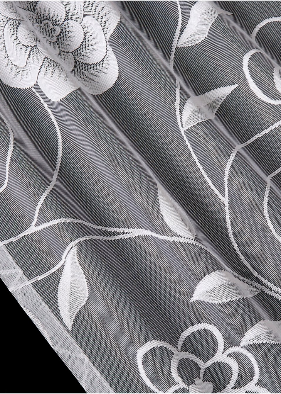 Voilage jacquard à fleurs