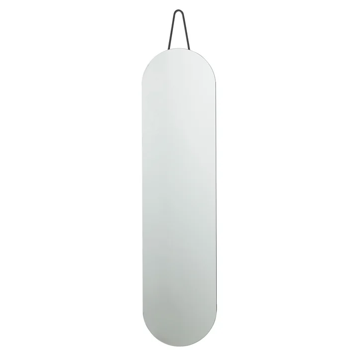 Zone Denmark - A-Serie Wandspiegel oval, 30 x 120 cm, schwarz