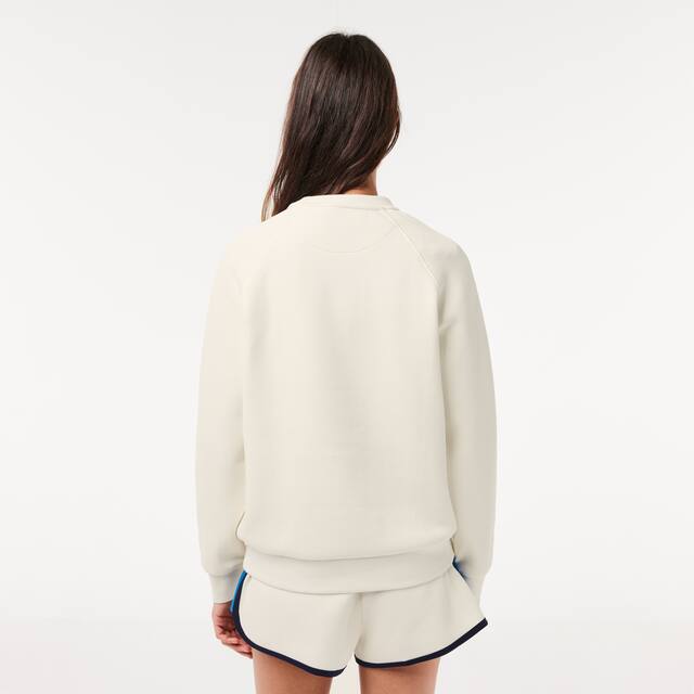 Sweatshirt Jogger à col rond double face piqué Sweatshirts - Blanc - Lacoste - Femme