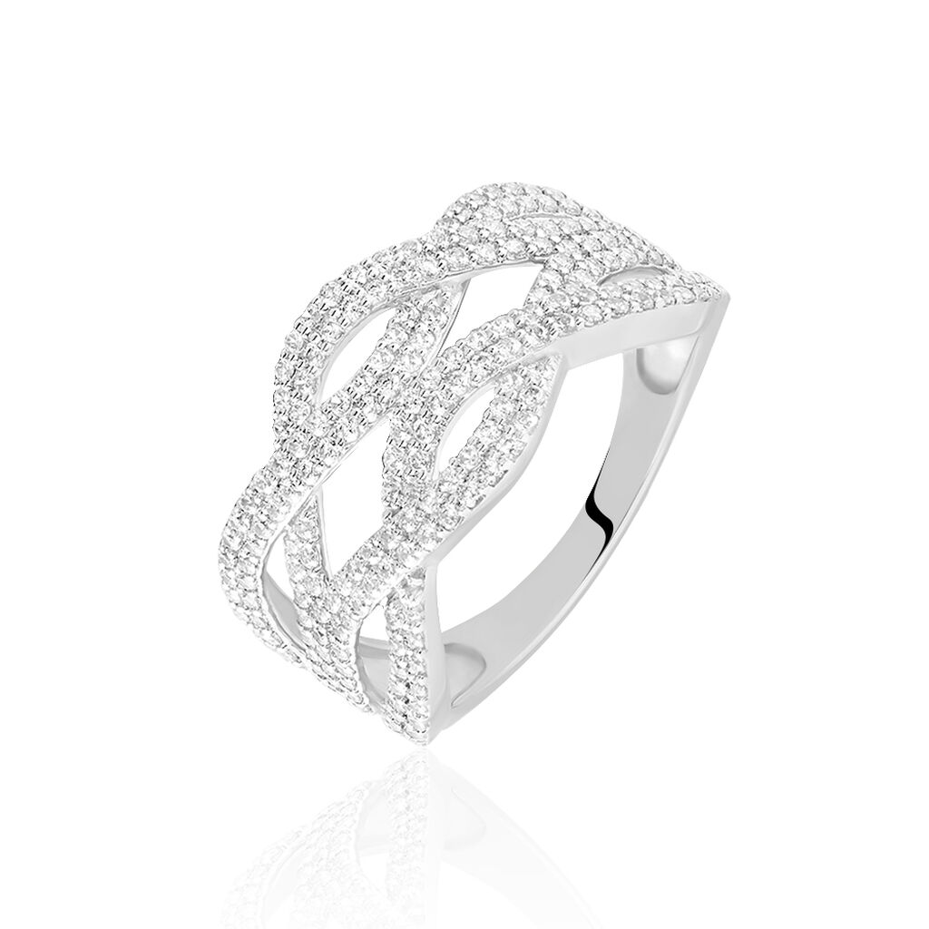 Bague Ireneo Argent Blanc Oxyde De Zirconium