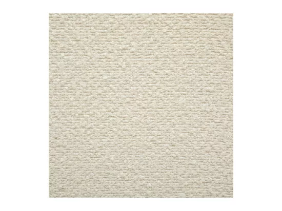 Pouf en tissu à bouclettes Blanc 41 x H 43 cm