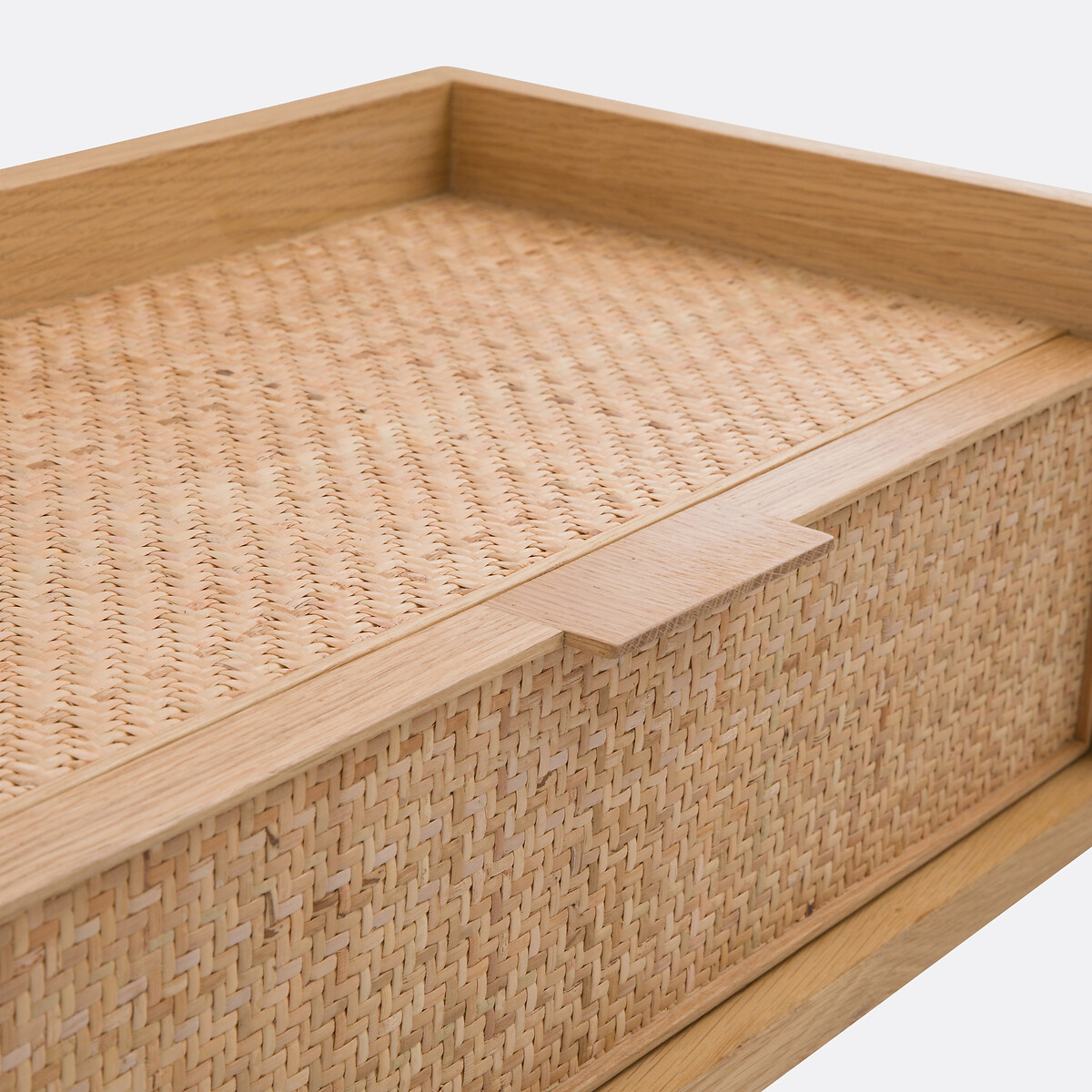 LA REDOUTE INTERIEURS<br>Mesinha de cabeceira de parede, 1 gaveta em rattan trançado, Louison