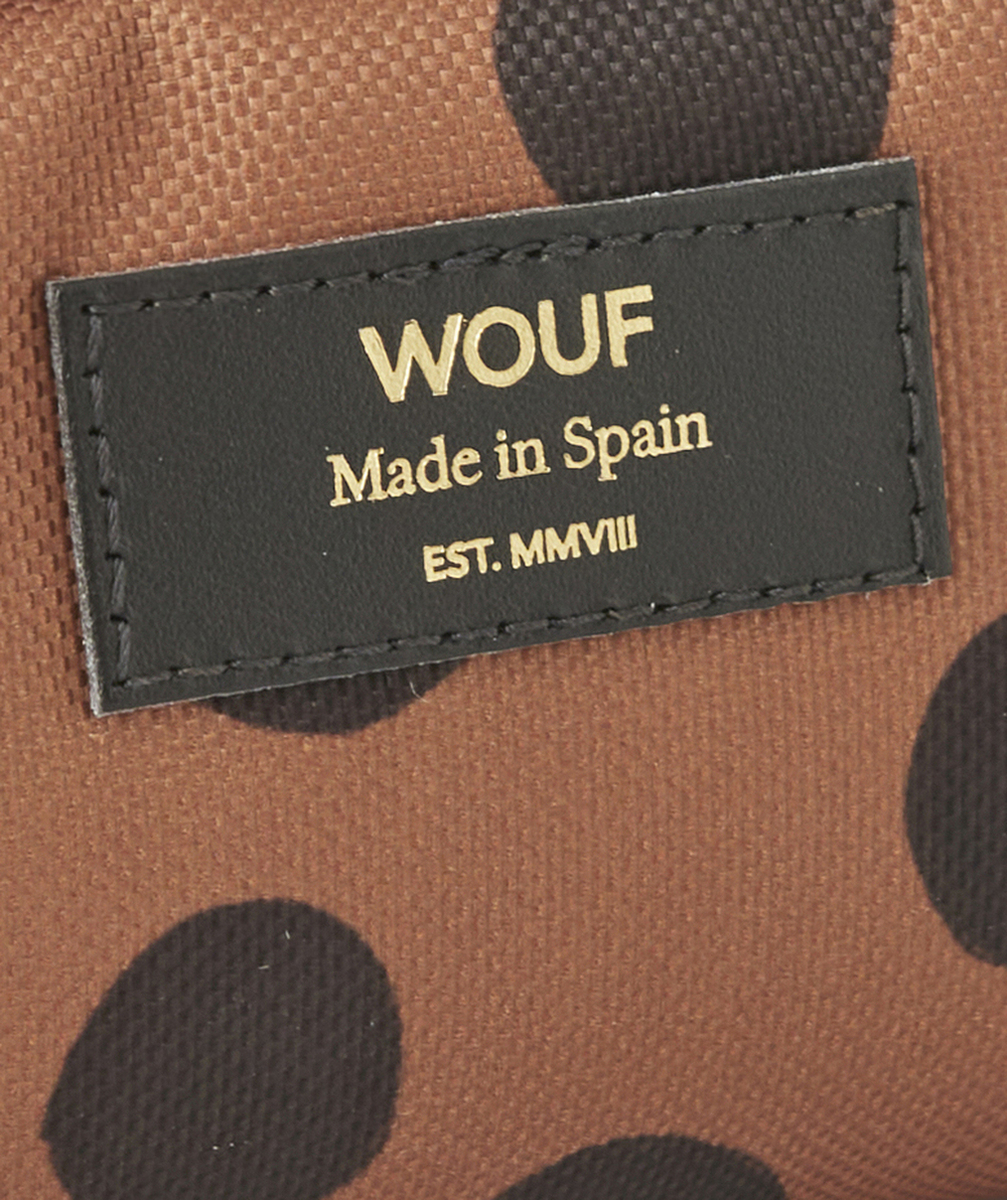 WOUFTROUSSE MARRON À POIS 19 x 9 x 7,5 CM