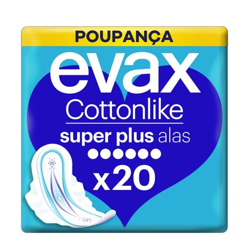 Evax Cottonlike Super Plus Pensos Higiénicos com Abas 20 unidades