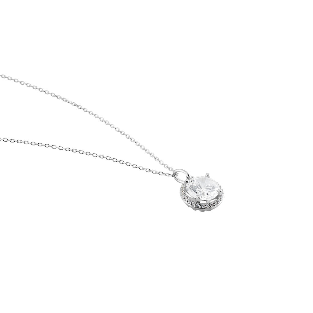 Collier Or Blanc Adil Oxyde De Zirconium