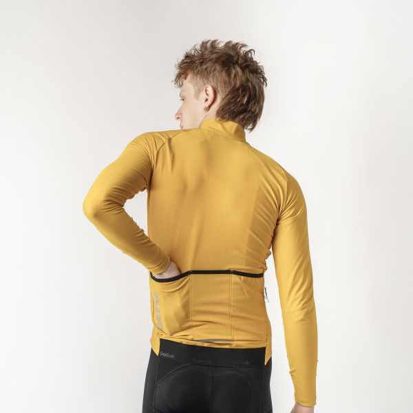 GripGrab PACR Thermal langærmet cykeltrøje Mustard Yellow herre