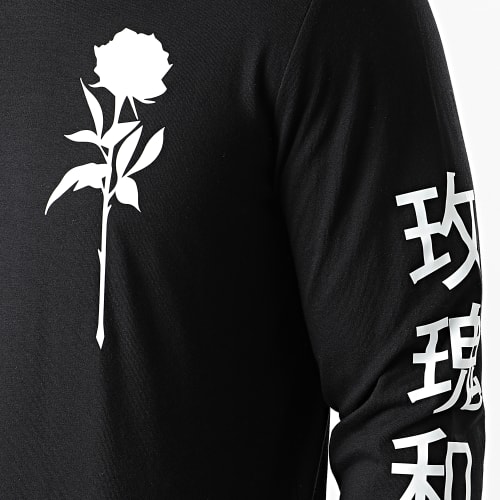 Tee Shirt Manches Longues Oriental Mono Noir