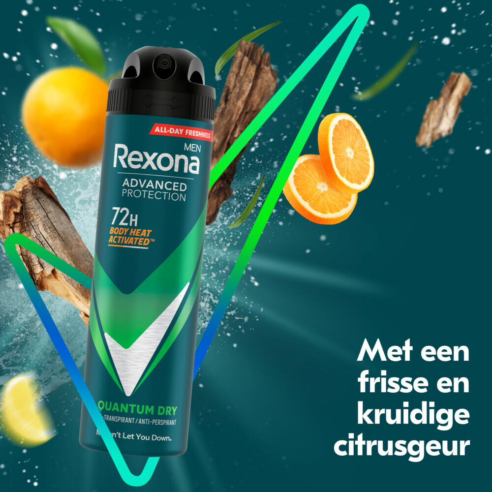 6x Rexona Men Deodorant Spray Advanced Protection Quantum Dry150 ml