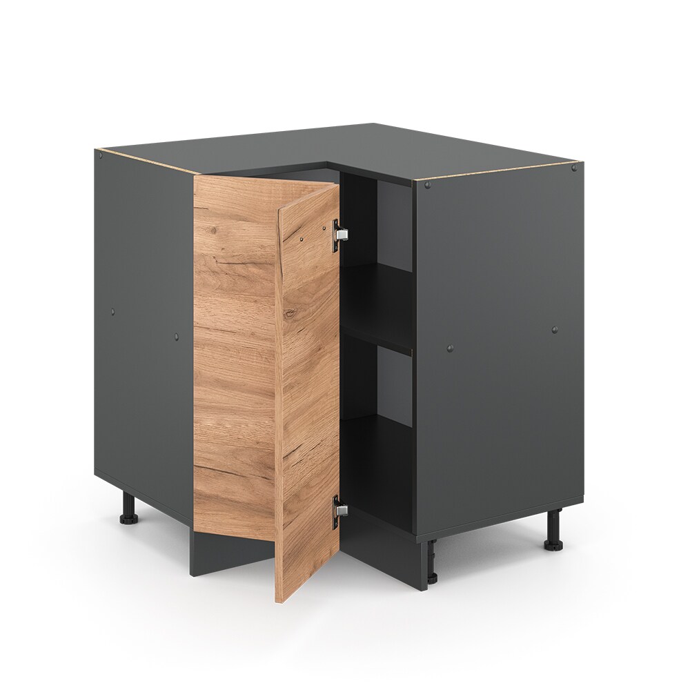 VICCO Küchenschrank Unterschrank Eckunterschrank 87 cm R-Line Anthrazit