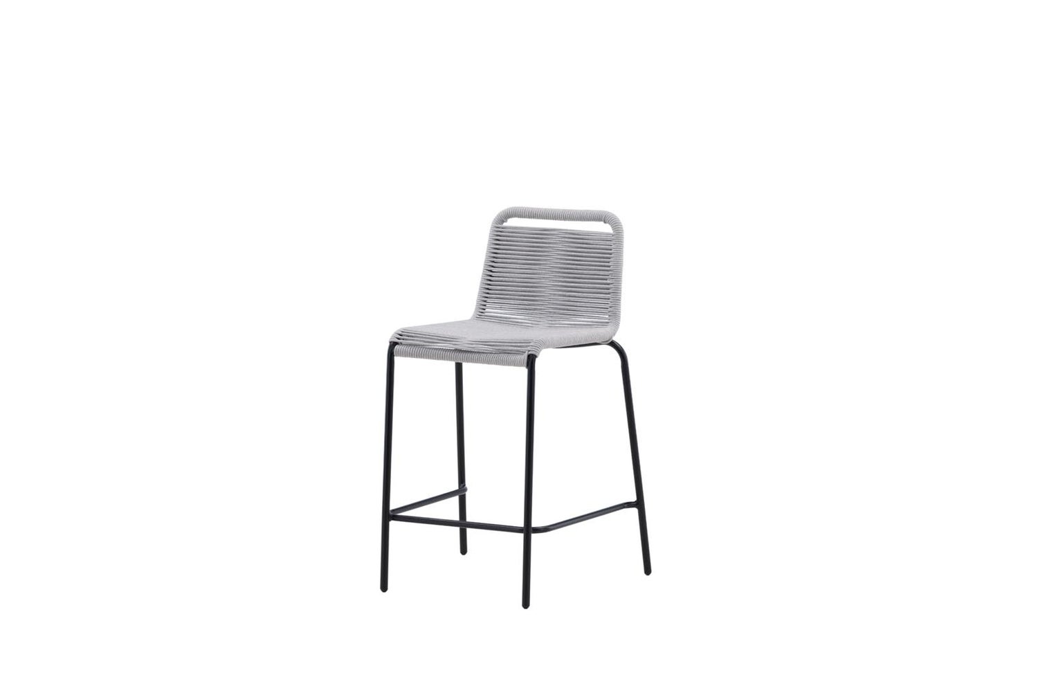 Lindos tuinbarkrukken, stapelbaar, lichtgrijs. Set van 2.