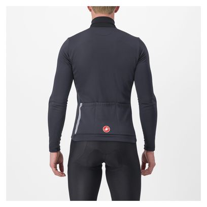 Maillot Manches Longues Castelli Entrata Thermal Noir/Rouge