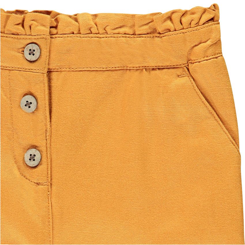 Pantalon style chino uni pour bébé fille - Moutarde