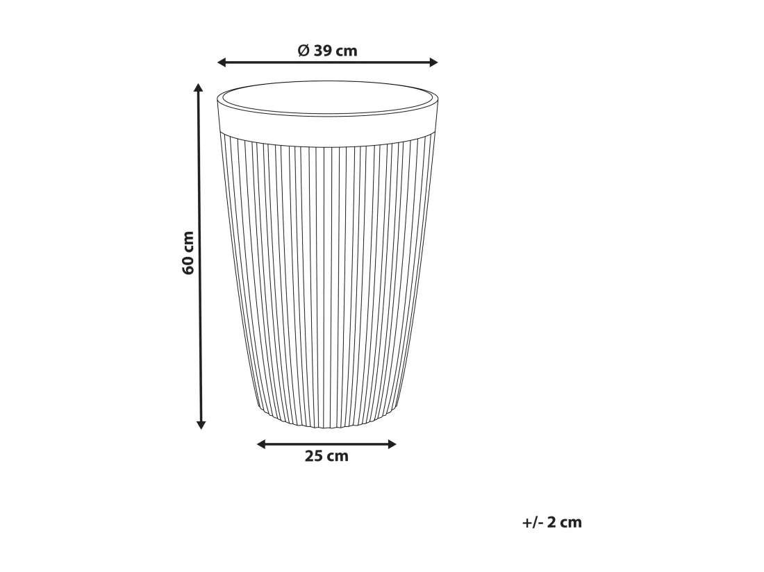 Cache-pot KOLA Matériaux synthétiques 39 cm Beige