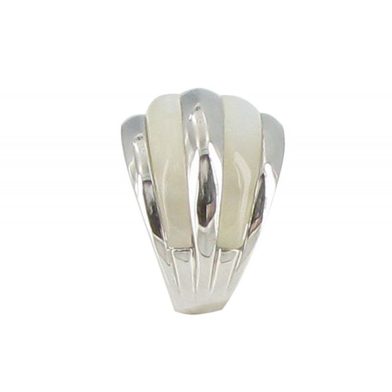 Bague Argent et Rayures de Nacre