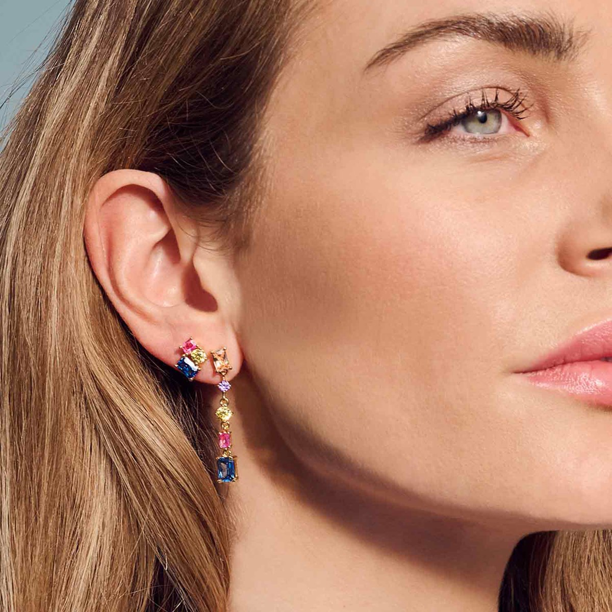Boucles d'oreille SIF JAKOBS IVREA TREOxydes de zirconium multicolore