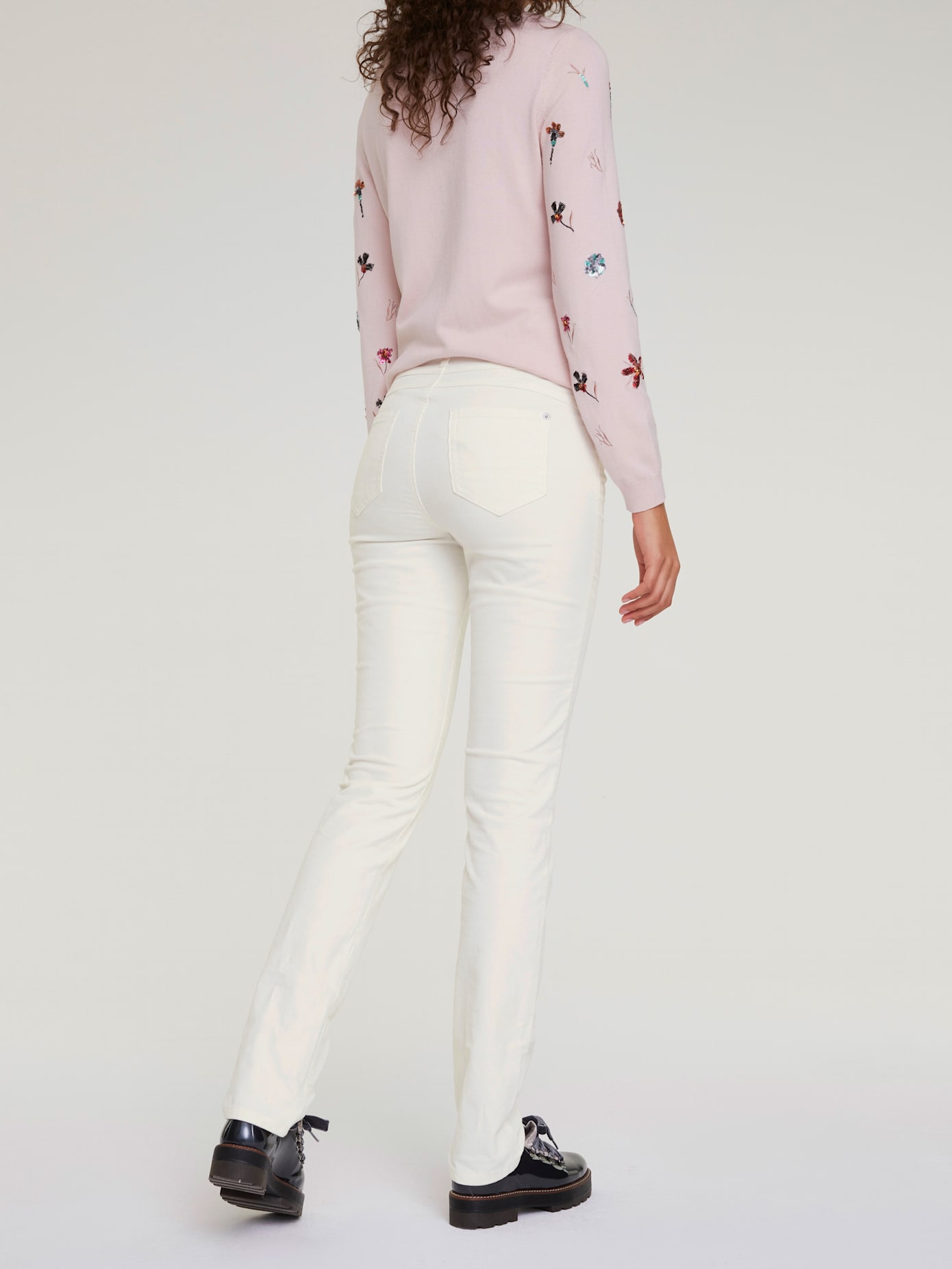 Pantalon en velours côtelé coupe droite