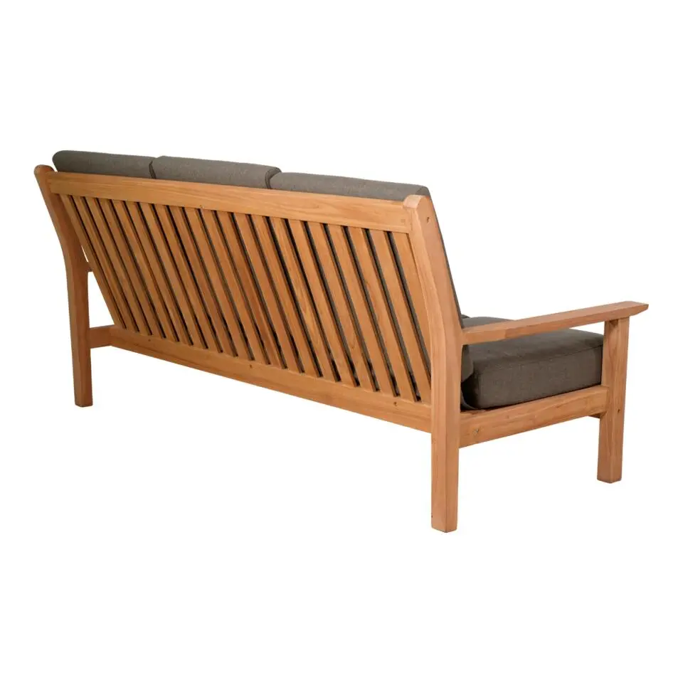 Les - Teak loungebank 180cm   kussen