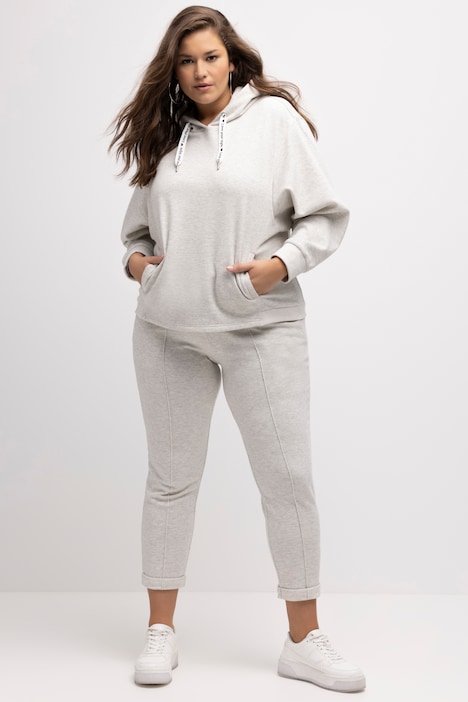 Hoodie, Fischgrat, Oversized, Langarm, Kapuzenshirt