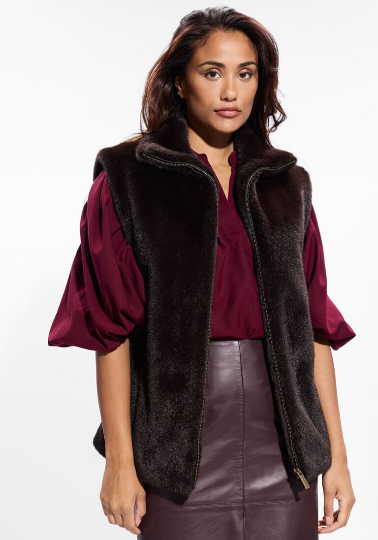 bruine vanessa bruno bodywarmer furo blouson sm