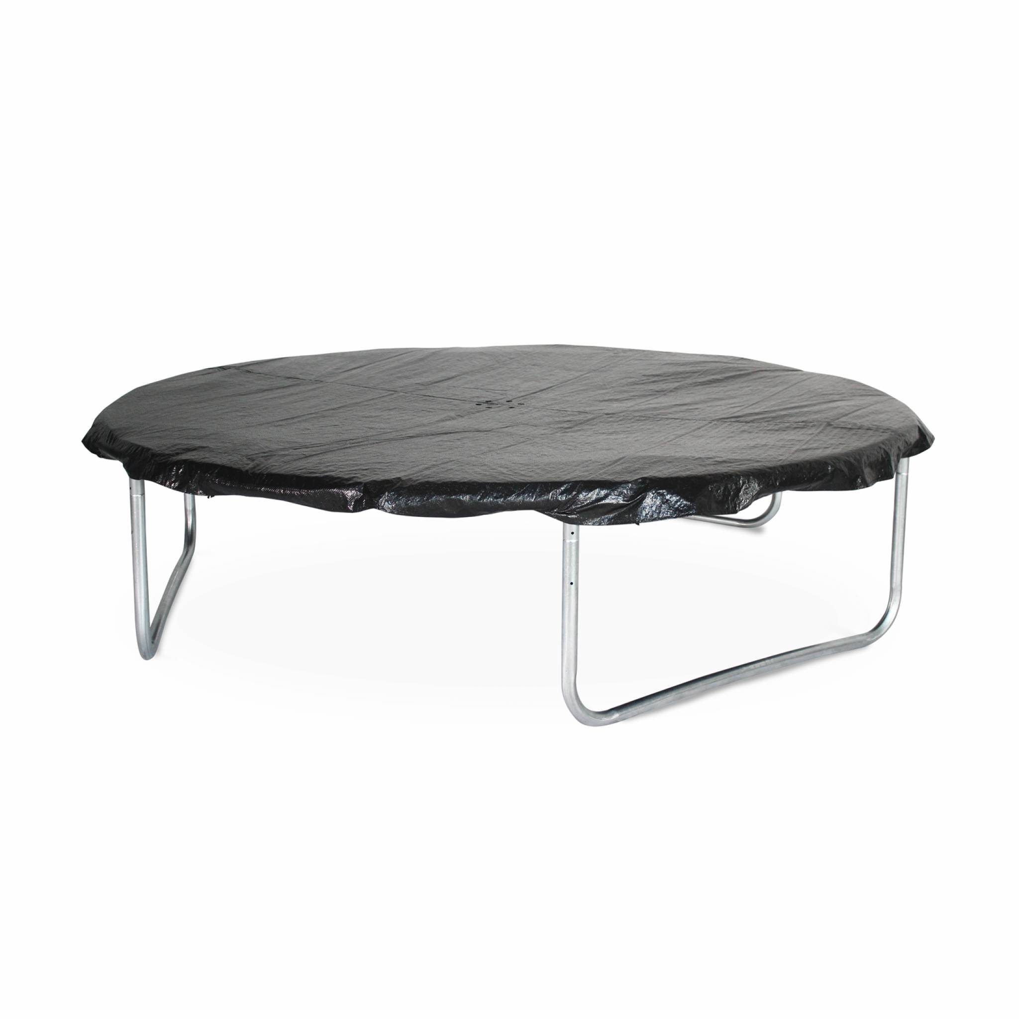 Trampoline 305cm gris avec pack d'accessoires + tente de camping avec sac de transport