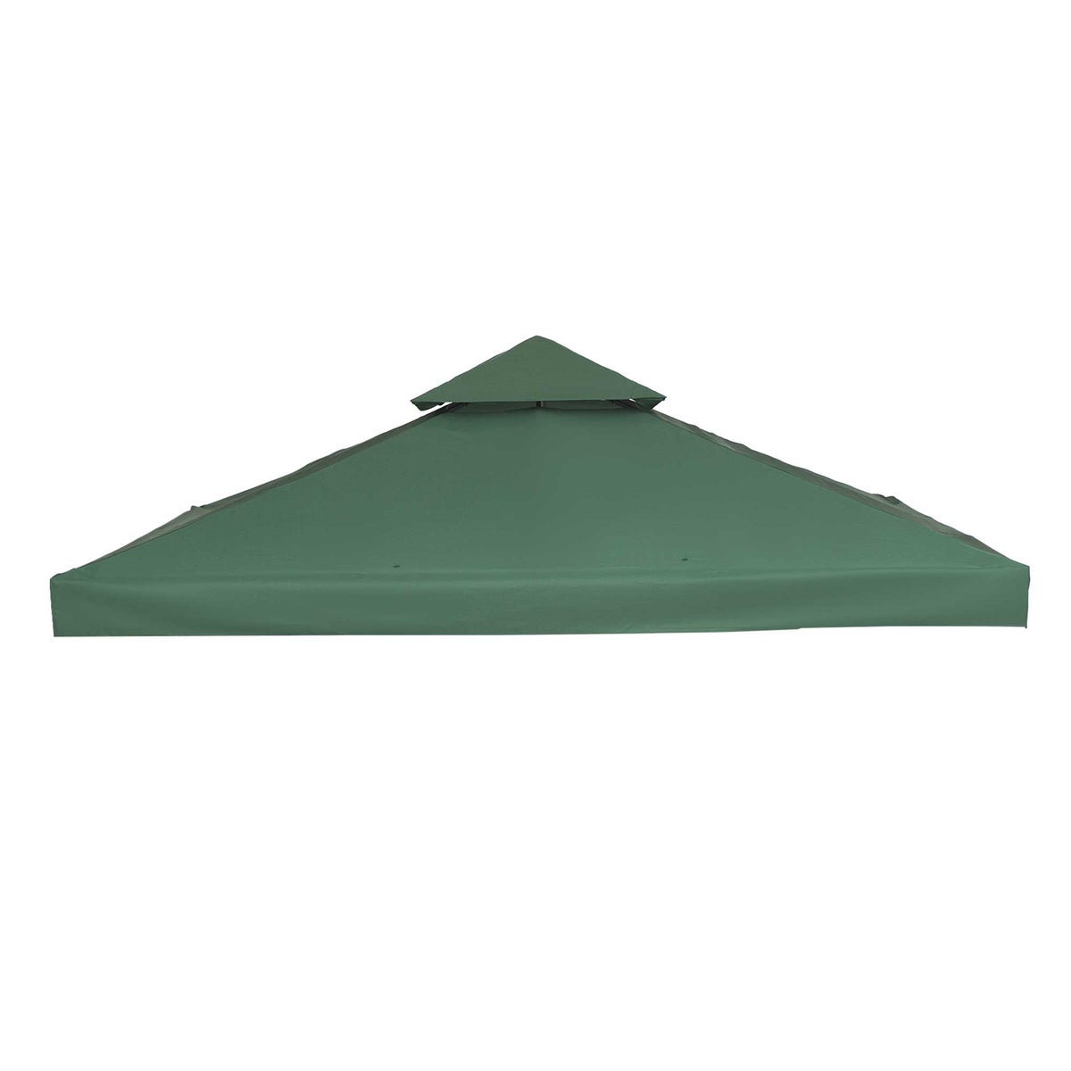 Outsunny vervangingsdak, prieeldak voor metalen prieel, 3x3m, polyester, donkergroen