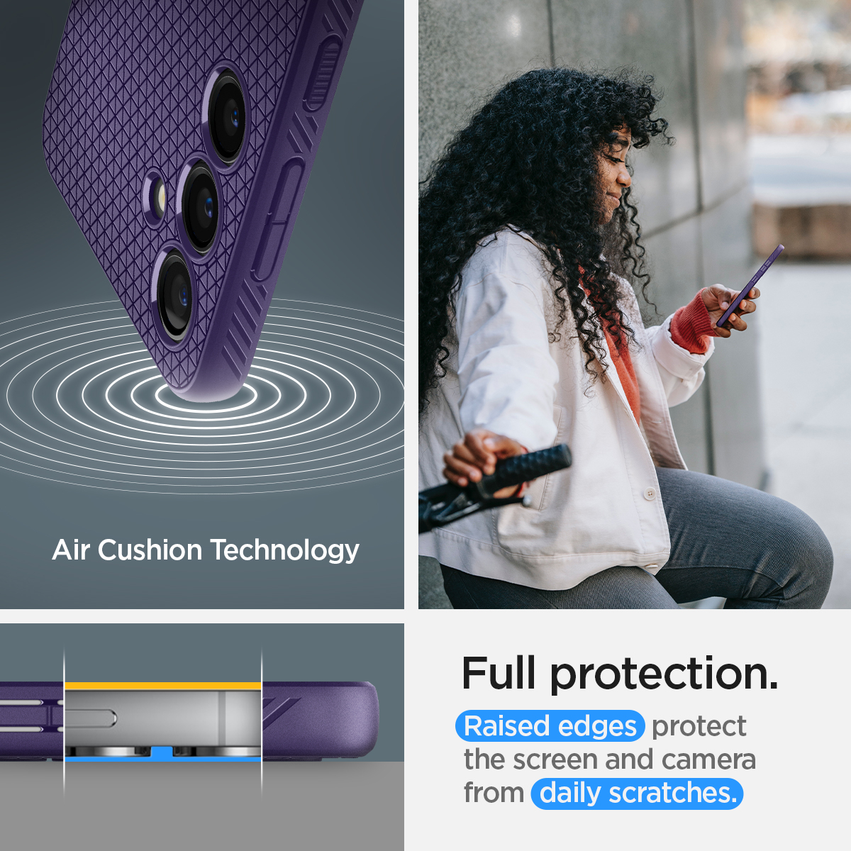Samsung Galaxy S24 Liquid Air Case Gummi Hülle (ACS07451) - Deep Purple