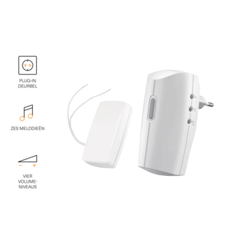 KlikAanKlikUit Plug-in draadloze deurbelset met zender ACDB-8000BC