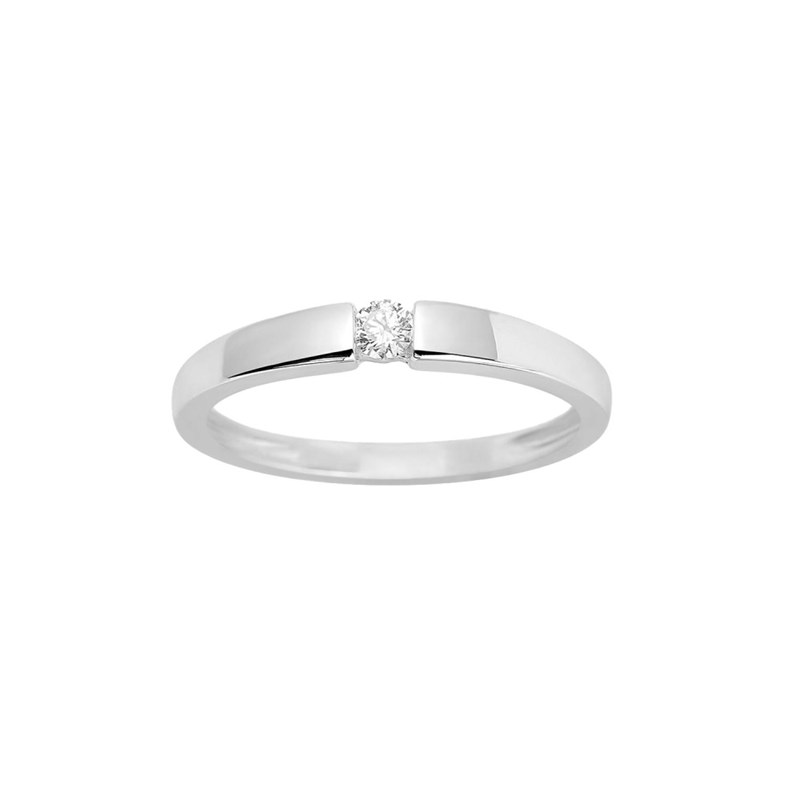 Bague Femme - Or 18 Carats - Diamant 0,08 Carats